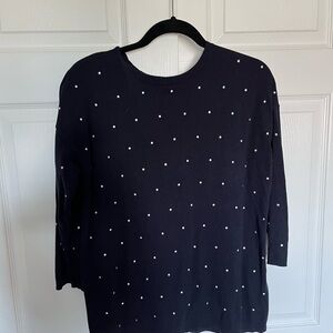 J. Jill Black 3/4 Sleeve Boxy Blouse